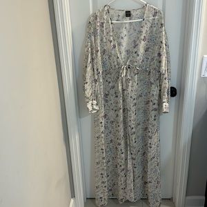 Express sheer full length kimono